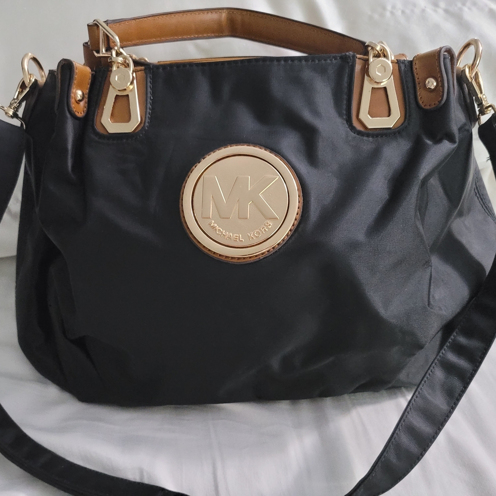 Michael Kors Black and Tan Women's Bag